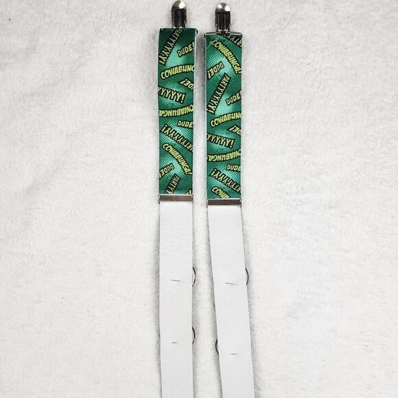 Teenage Mutant Ninja Turtles Green Suspenders with Pins - Picture 6 of 8